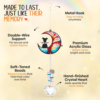 Pet Memorial Suncatcher Moon Shape