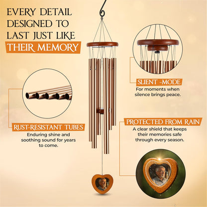 Captain Decor 32'' Golden and Brown Memorial Wind Chime