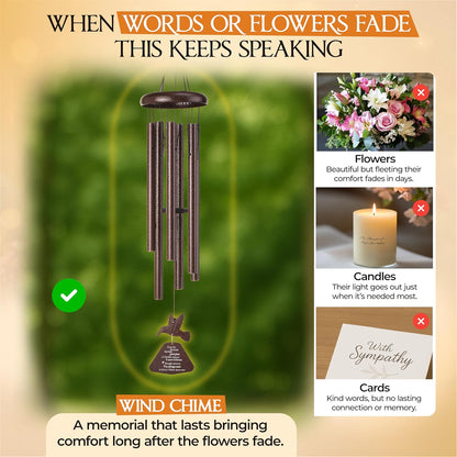 Captain Decor 32'' Hummingbird Brown Memorial Wind Chime