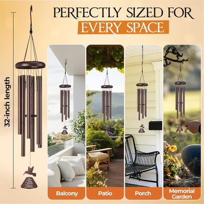 Captain Decor 32'' Hummingbird Brown Memorial Wind Chime