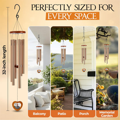 Captain Decor 32'' Golden and Brown Memorial Wind Chime