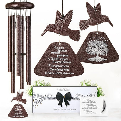 Captain Decor 32'' Hummingbird Brown Memorial Wind Chime