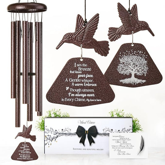 Captain Decor 32'' Hummingbird Brown Memorial Wind Chime