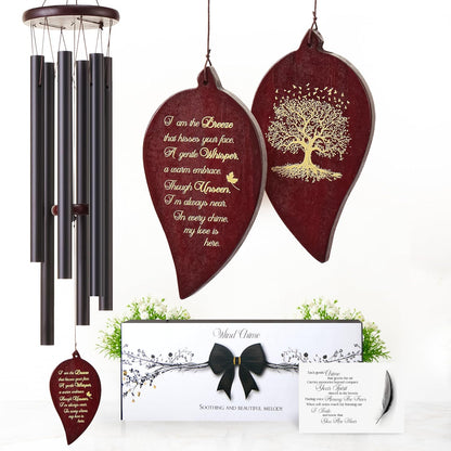Captain Decor 32'' Leaf BlackMemorial Wind Chime