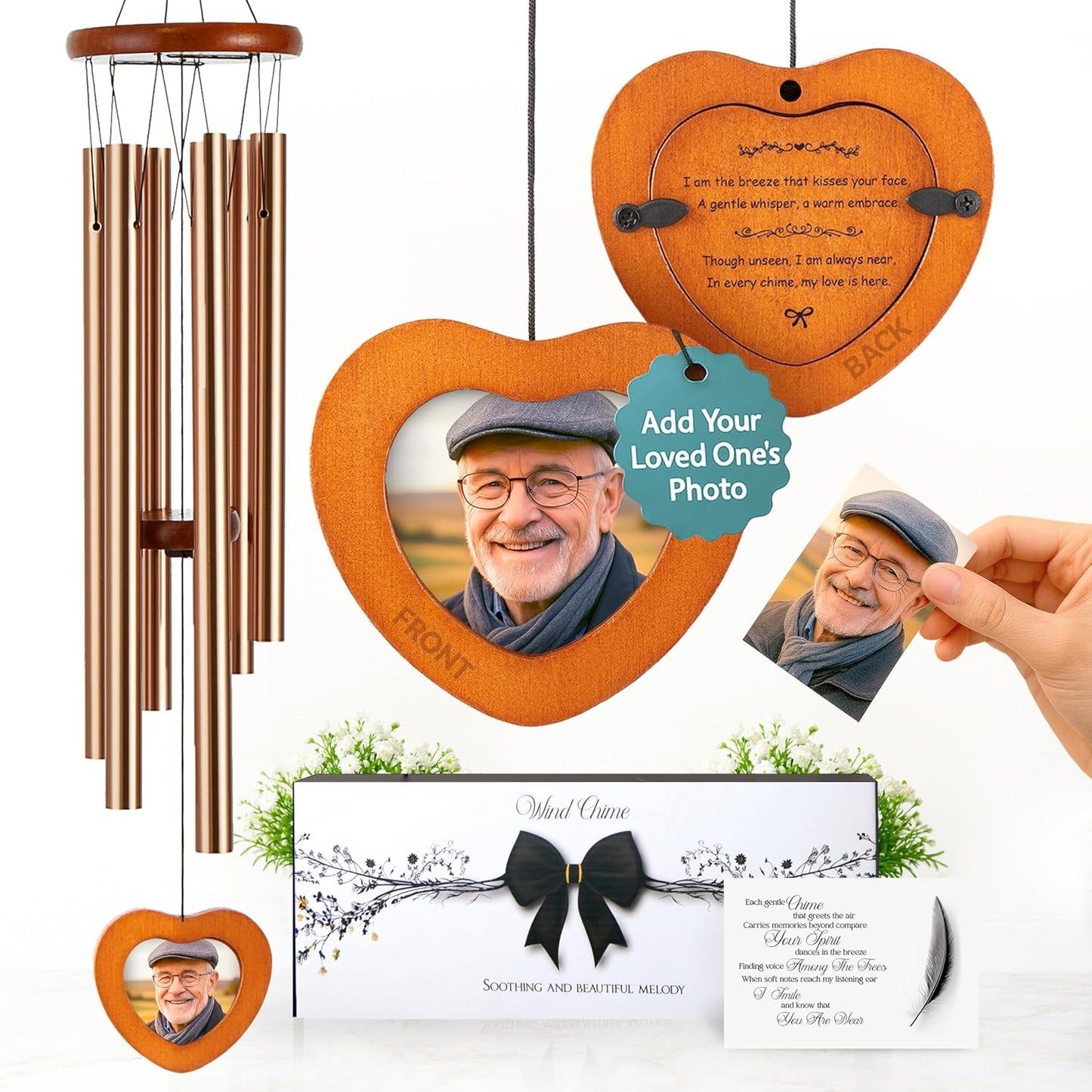 Captain Decor 32'' Golden and Brown Memorial Wind Chime