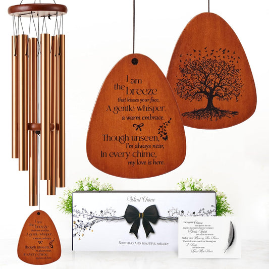 Captain Decor 32'' Teardrop Golden Memorial Wind Chime