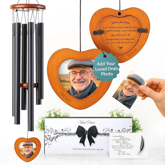 Captain Decor 32" Memorial Wind Chimes Black and Brown